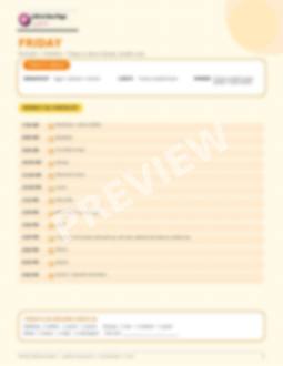 Low-resolution watermarked preview of a daily schedule page